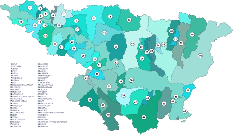 Mapa subcuencas numerado